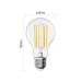 LED žiarovka Filament A60 A CLASS / E27 / 7,2 W (100 W) / 1521 lm / neutrálna biela
