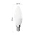 LED žiarovka Classic sviečka / E14 / 4,2 W (40 W) / 470 lm / Studená biela