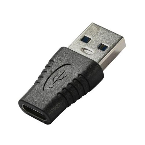 Redukcia USB 3.0 A male - USB-C female čierna