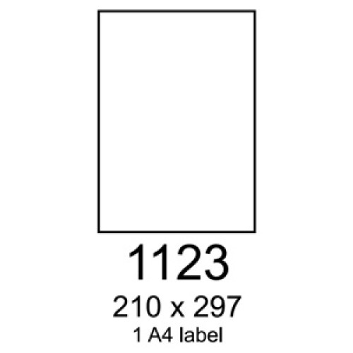 etikety RAYFILM 210x297 pololesklé biele laser 250g R01121123B (50 list./A4)