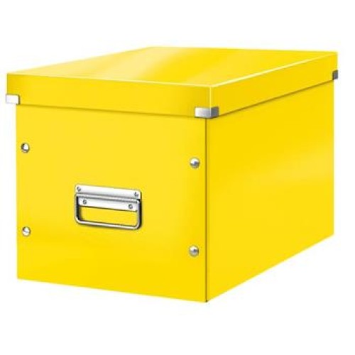 LEITZ Čtvercová krabice  Click&Store, velikost L (A4), žlutá