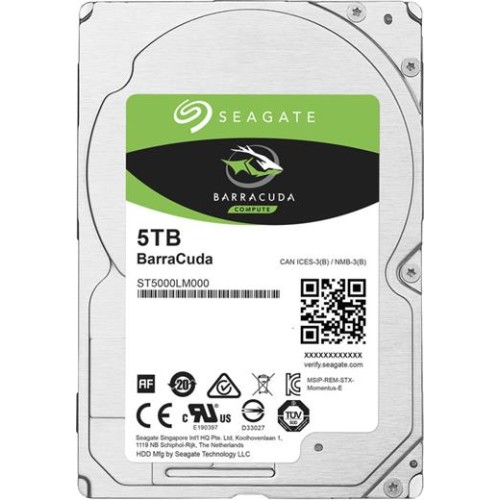 Disk Seagate BarraCuda 2,5", 5TB, 5400RPM, SATA III, 128MB