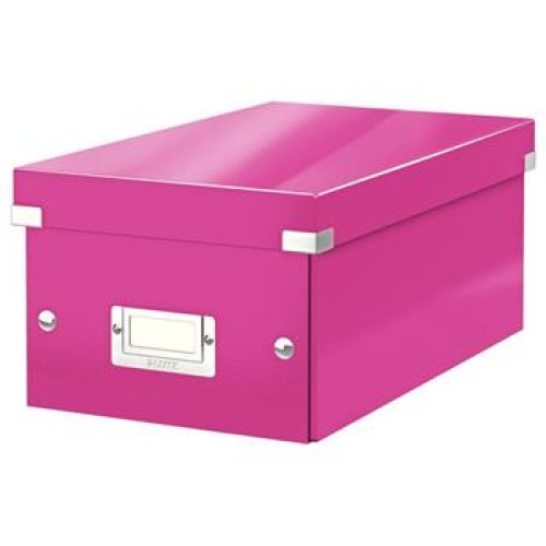 Krabice na DVD Leitz Click&Store, růžová