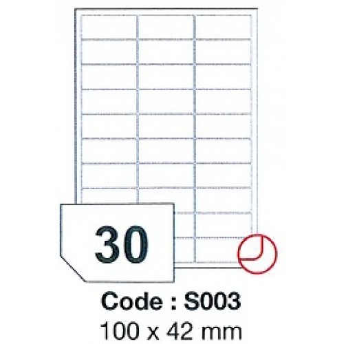 etikety RAYFILM 100x42 univerzálne biele SRA3 R0100S003Q (400 list./SRA3)