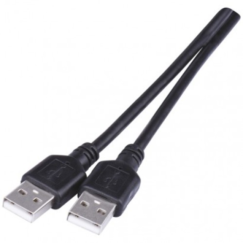 Nabíjací a dátový kábel prepájací USB-A 2.0 / USB-A 2.0, 2 m, čierny