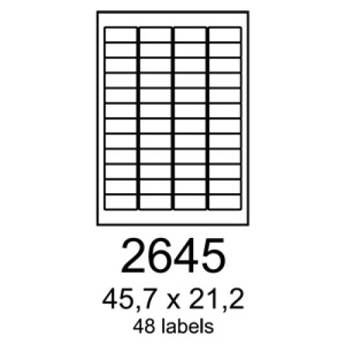 etikety RAYFILM 45,7x21,2 univerzálne žlté R01212645A (100 list./A4)