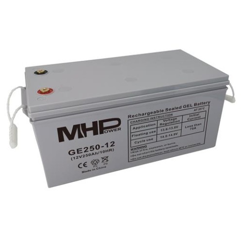 Batéria MHPower GE250-12 GEL, 12V/250Ah, T3-M8, Deep Cycle