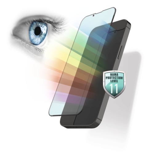 Hama Anti-Bluelight+Antibacterial, 3D ochranné sklo pre Apple iPhone 13 mini