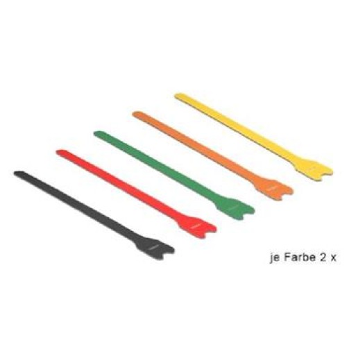 Delock Hook-and-loop fasteners coloured L 300 mm x W 12 mm 10 pieces
