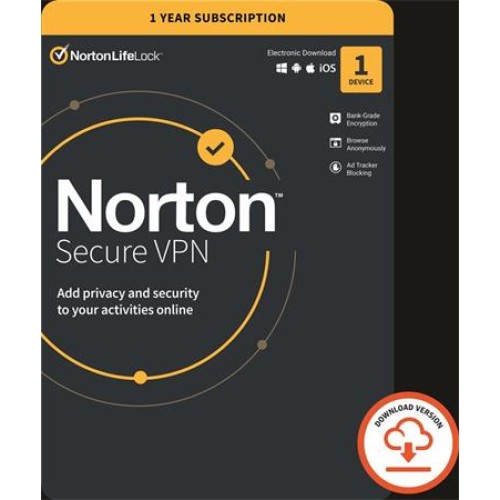 NORTON SECURE VPN  1 uživatel na 1 zařízení na 1 rok