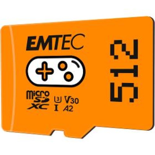 MicroSDXC 512GB Gaming Orange EMTEC