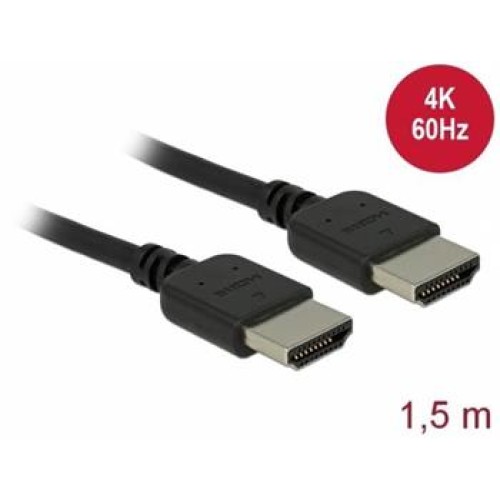 Delock Premium HDMI kabel 4K 60 Hz 1,5 m