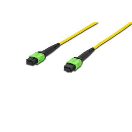 Digitus Fiber Optic Patchcord, MPO to MPO, Female OS2, Singlemode 09/125 µ, 30m, Method A Jacket: yellow, Housing: green