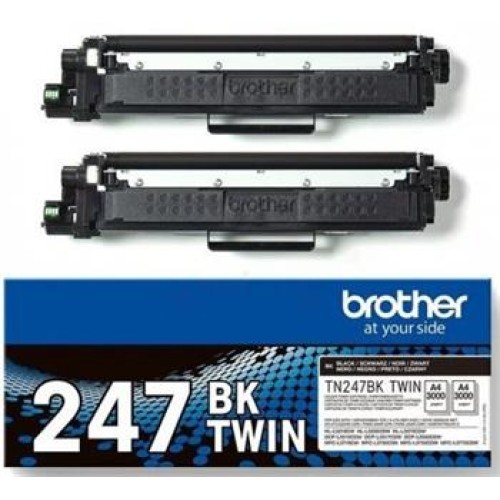 toner BROTHER TN-247 Black kit (2ks) HL-L3210CW/L3270CDW, DCP-L3510CDW/L3550CDW, MFC-L3730CDN/L3770CDW (2x 3000 str.)