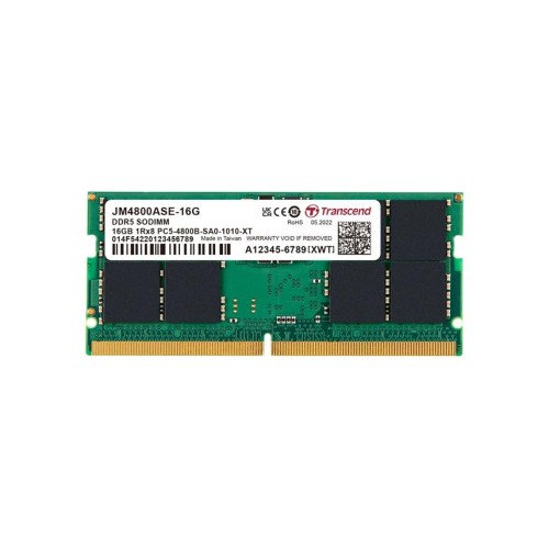 Transcend paměť 16GB SODIMM DDR5 4800 (JetRam) 1Rx8 2Gx8 CL40 1.1V