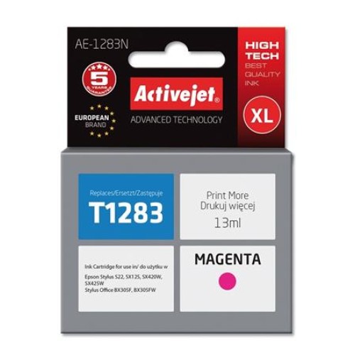 ActiveJet ink cartr. Eps T1283 Magenta S22/SX125/SX425   100% NEW     AE-1283