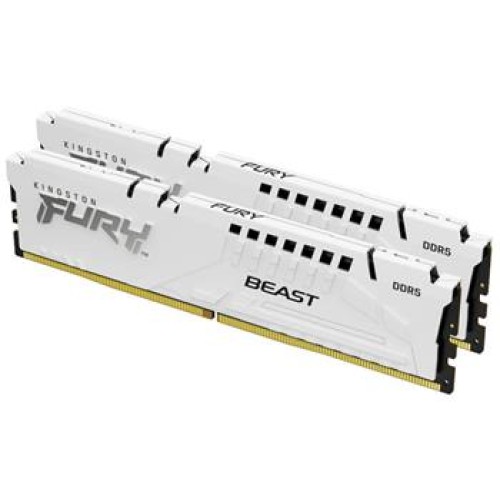 KINGSTON 64GB 6000MT/s DDR5 CL30 DIMM (Kit of 2) FURY Beast White RGB EXPO