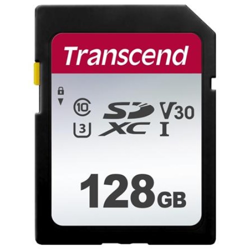 Transcend 128GB SDXC 300S (Class 10) UHS-I U1 V10 paměťová karta, 100 MB/s R, 25 MB/s W