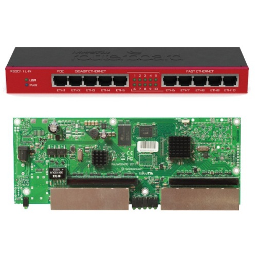 RouterBoard Mikrotik RB2011iL-IN 5x Gbit LAN, 5x 100 Mbit LAN, case, L4