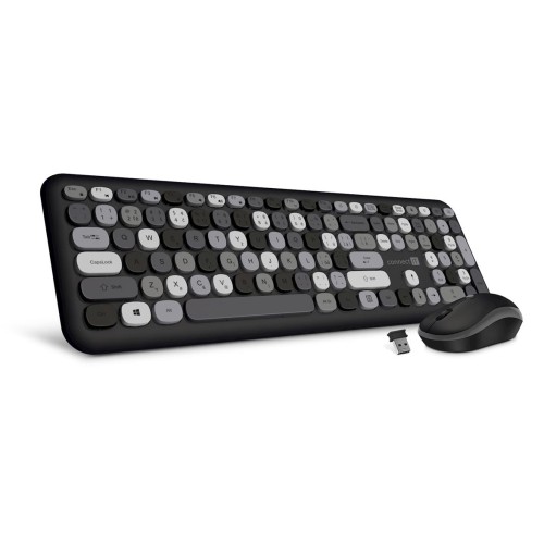 Set klávesnica + myš Connect IT FASHION combo bezdrôtová čierno-šedá (+1x AAA +1x AA batéria zadarmo), CZ + SK layout
