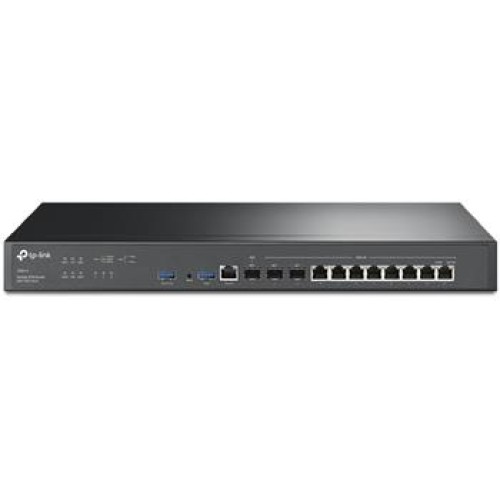 TP-Link ER8411 Omada VPN Router s porty 10G ((2× 10GE SFP+, 1× 1GE SFP, 8× 1GE, 1× RJ45 Console Ports,  2× USB Ports (Co