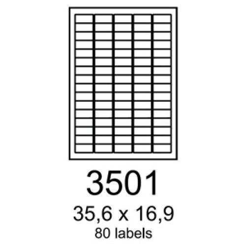 etikety RAYFILM 35,6x16,9 univerzálne biele eco R0ECO3501F (1.000 list./A4)