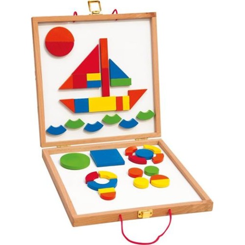 Hračka Woody magnetický kreatívny kufrík s tvarmi