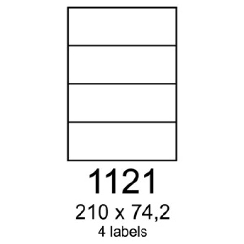 etikety RAYFILM 210x74,2 univerzálne biele eco R0ECO1121F (1.000 list./A4)