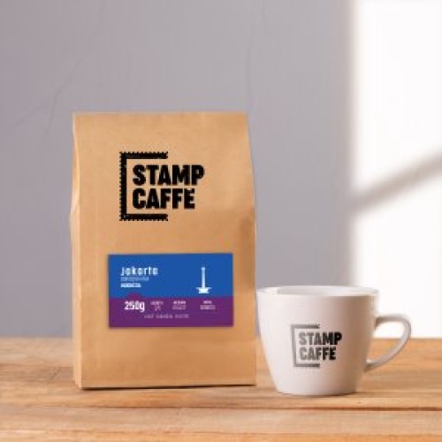 Káva Stamp Caffé - Jakarta; Odrodová káva - Indonézia zrnková 100% Arabica 250g