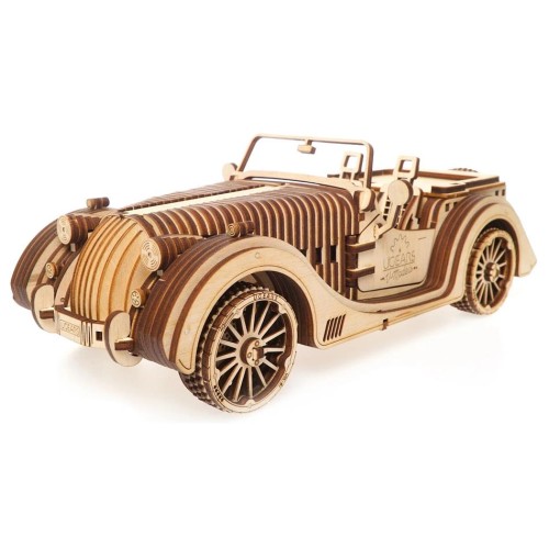 Hračka Ugears 3D dřevěné mechanické puzzle VM-01 Auto (roadster)