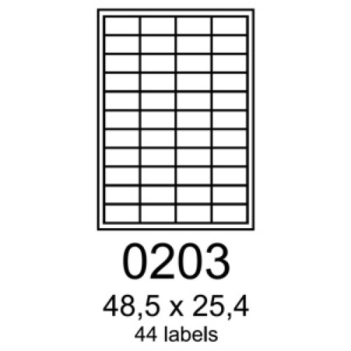 etikety RAYFILM 48,5x25,4 univerzálne modré R01230203F (1.000 list./A4)
