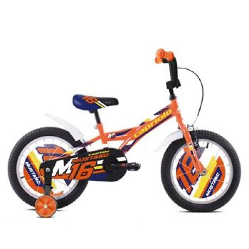 Detský bicykel Capriolo BMX 16"HT MUSTANG oranžovo-modro-čierne