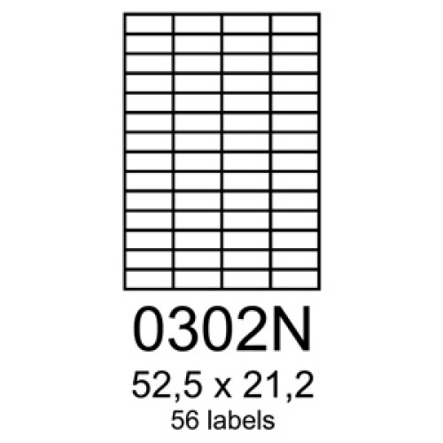 etikety RAYFILM 52,5x21,2 univerzálne biele R01000302NF (1.000 list./A4)