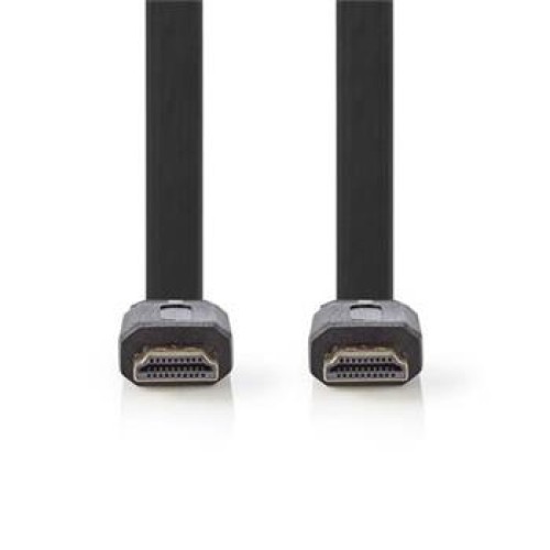 Nedis CVGP34100BK50 - Plochý High Speed HDMI™ Kabel s Ethernetem | Konektor HDMI™ - Konektor HDMI™ | 5 m | Černá barva