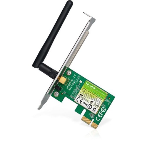 Wireless PCI Express N TP-LINK TL-WN781ND 150Mbps Adapter, 802.11n/g/b, odnímateľná anténa