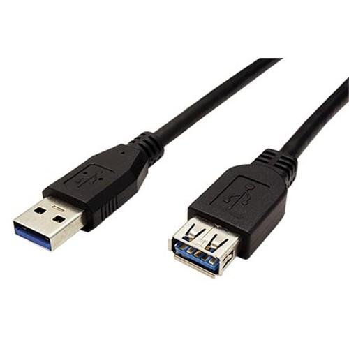 Kábel USB 3.0 A-A 3m A(M)-A(F) prodlužovací, černý