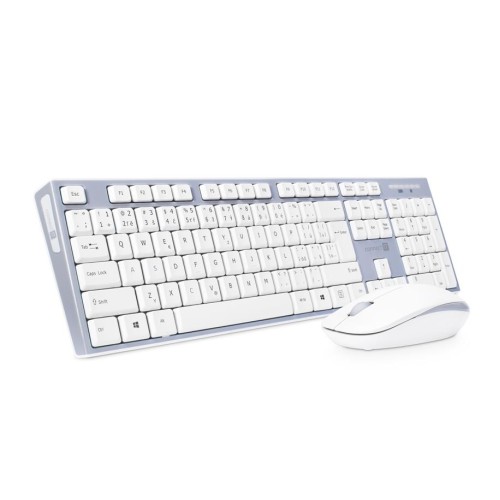 Set klávesnica + myš Connect IT CKM-7500-CS - bezdrátová šedo bílá klávesnice + myš, CZ + SK layout