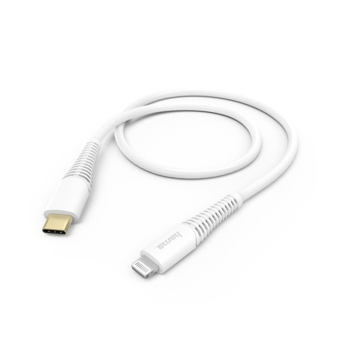 Hama MFi USB-C Lightning nabíjací/dátový kábel pre Apple, 1,5 m, biely