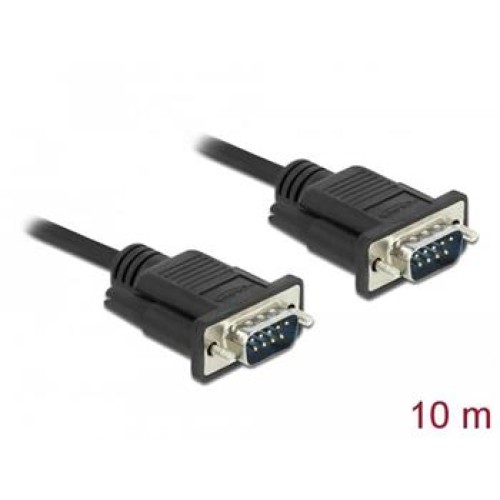 Delock Sériový kabel rozhraní RS-232 Sub-D9, ze zástrčkového na zástrčkový, délky 10 m