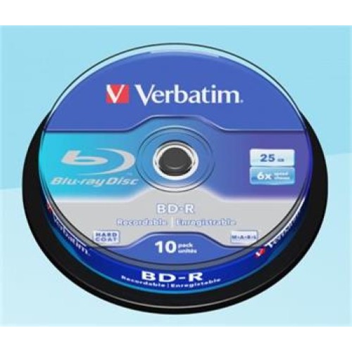 VERBATIM BD-R SL 25GB, 6x, spindle 10 ks