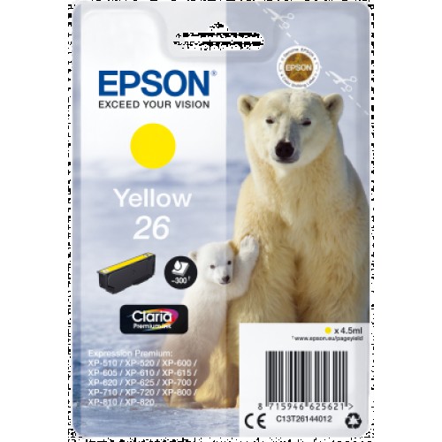 EPSON cartridge T2614 yellow (lední medvěd)