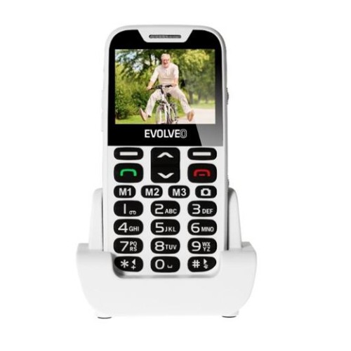 Mobilný telefón Evolveo EasyPhone XD so stojankom, biely
