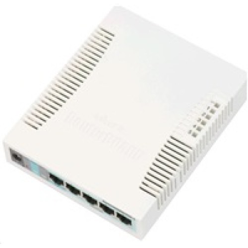 MikroTik RouterBOARD RB260GS (CSS106-5G-1S), procesor Taifatech TF470, výkonný konfigurovateľný prepínač, 5x LAN, 1xSFP