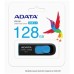 ADATA Flash Disk 64GB UV128, USB 3.1 Dash Drive (R:90/W:40 MB/s) čierna/modrá