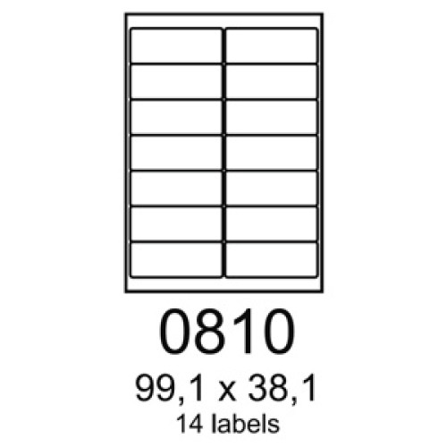 etikety RAYFILM 99,1x38,1 univerzálne biele R01000810F (1.000 list./A4)