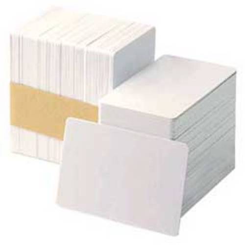 Karta Zebra PVC karty, balení 500ks karet na potisk, bílá barva