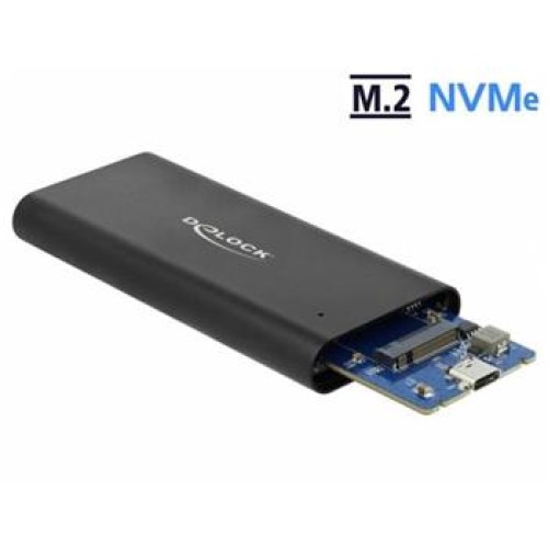 Delock Externí pouzdro pro M.2 NVMe PCIe SSD se SuperSpeed USB 10 Gbps (USB 3.1 Gen 2) USB Type-C™ samice