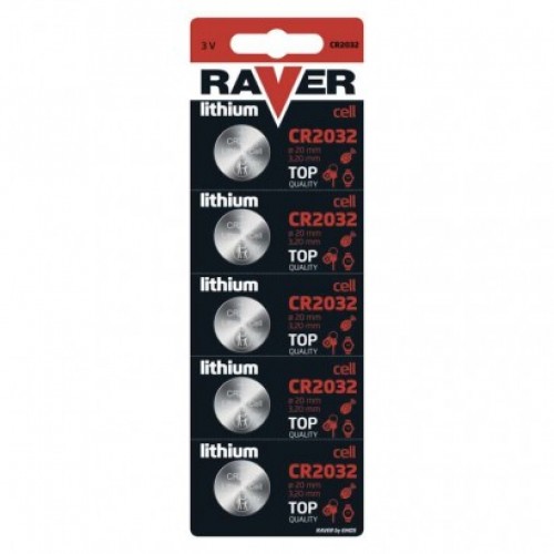 Lítiová gombíková batéria RAVER CR2032