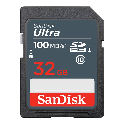 SanDisk Ultra 32 GB SDHC Memory Card 100 MB/s