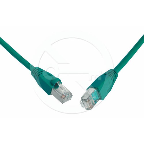 Patch kabel CAT5E SFTP PVC 15m zelený snag-proof C5E-315GR-15MB